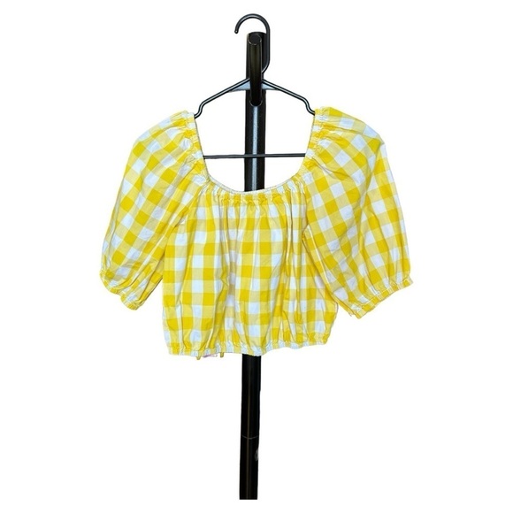 Color Me Courtney Puffy Sleeves Crop Top - Picture 3 of 5